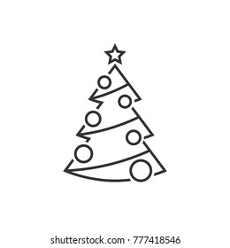 Christmas tree with Christmas decorations