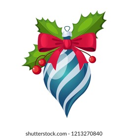 Christmas Tree Decorations. Bright Vector
