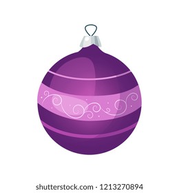 Christmas Tree Decorations. Bright Vector