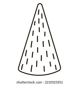 Christmas tree and decorations in hand drawn style