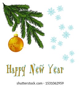 Christmas tree decorations isolated on white background vector illustration set. Winter Holidays and Celebrations concept. Balls, decor.