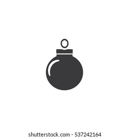 Christmas tree decorations isolated on white background vector illustration.  Winter Holidays and Celebrations concept.