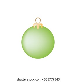 Christmas tree decorations isolated on white background vector illustration set. Winter Holidays and Celebrations concept. Balls, star, icicle decor.