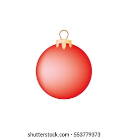 Christmas tree decorations isolated on white background vector illustration set. Winter Holidays and Celebrations concept. Balls, star, icicle decor.