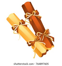 Christmas tree decorations isolated on white background vector illustration. Winter Holidays and Celebrations concept.