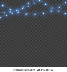 Christmas Tree Decorations with Lights, Gifts, Ornaments, and Winter Joy Vector illustration