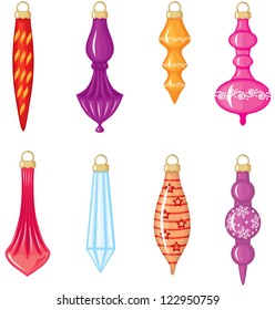 Christmas tree decorations multicolored icicle