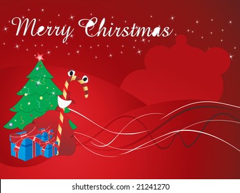 christmas tree with decorations on white background
