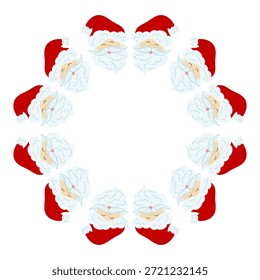 Christmas tree decorations. Round frame. Template for your creativity