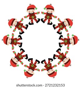 Christbaumschmuck. Runder Rahmen. Vorlage für Ihre Kreativität