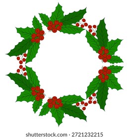 Decorações de árvore de Natal. Arredondar quadro. Modelo para sua criatividade