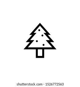 Christmas tree with decorations and star icon for apps and websites