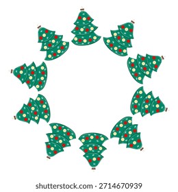 Christmas tree decorations. Template for your creativity