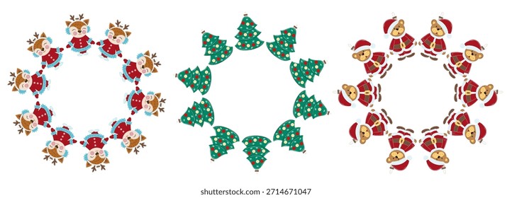 Christmas tree decorations. Template for your creativity