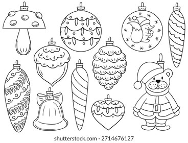 Christmas tree decorations. Template for your creativity