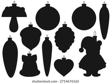 Christmas tree decorations. Template for your creativity