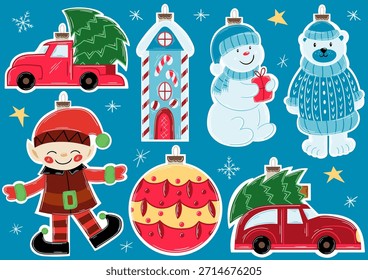 Christmas tree decorations. Template for your creativity