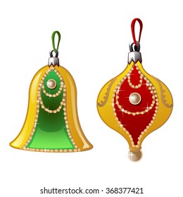 Christmas tree decorations. Vector.
