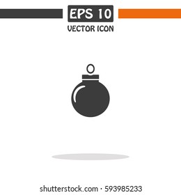 Christmas tree decorations Vector Icon.