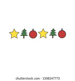 Christmas Tree Decorations vector illustration