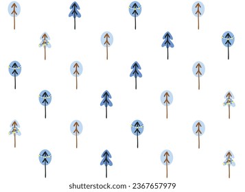Weihnachtsbaum mit Dekoration. Vektorgrafik.