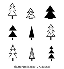 Christmas tree with decorations,vector illustration