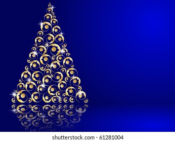 Christmas tree decorative abstraction background