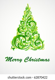 Christmas tree decorative abstraction background