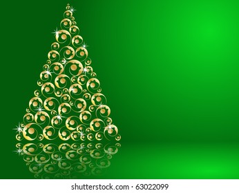 Christmas tree decorative abstraction background