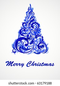 Christmas tree decorative abstraction background