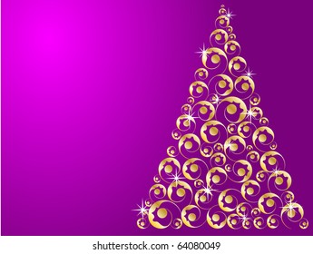 Christmas tree decorative abstraction background