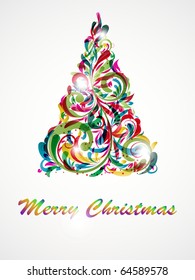 Christmas tree decorative abstraction background