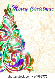 Christmas tree decorative abstraction background