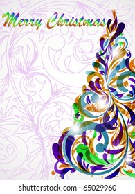 Christmas tree decorative abstraction background