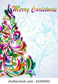 Christmas tree decorative abstraction background