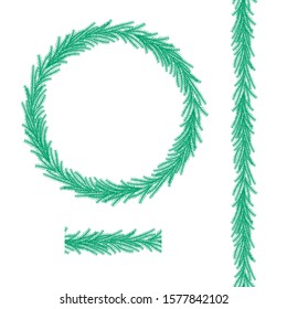Christmas Tree decorative brush Frame abstract