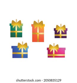 Christmas tree decorative elements objects in premium vector illustration