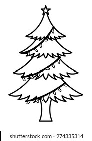 Christmas Tree with Decorative Lights