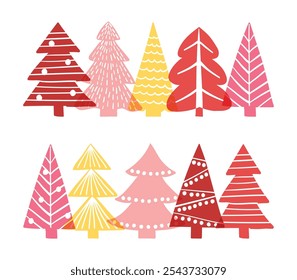 Christmas tree design. Abstract decoration. Vector illustration