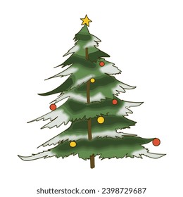christmas tree design art vector illustration