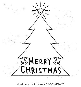 Christmas tree design background illustration