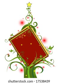 Christmas Tree Design (Blank Card) - Vector