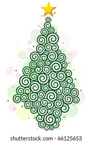 Diseño de árbol de Navidad con sorpresas abstractas en forma de árbol de Navidad