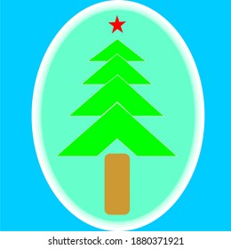 Christmas Tree design layered in circles