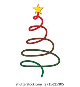 Design de árvore de Natal com linha