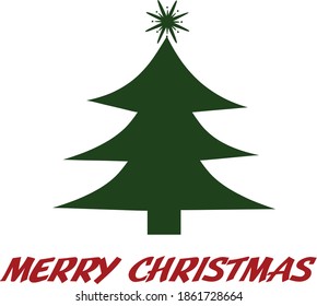 Diseño de árbol de Navidad para impresión o uso como afiche, tarjeta, volante o camiseta