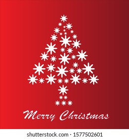 Christmas tree design with snowflakes