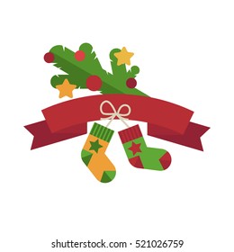 Tarjeta de plantilla de diseño de árbol de Navidad. Estilo plano. Fondo del vector