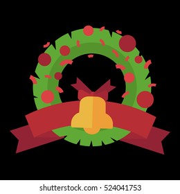 Tarjeta de plantilla de diseño de árbol de Navidad. Estilo plano. Fondo del vector
