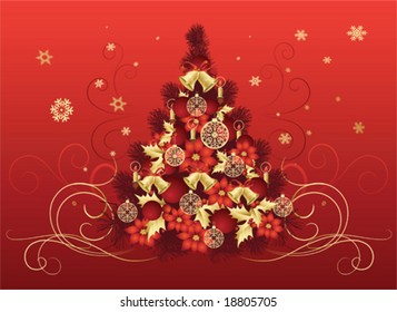 Christmas Tree Design, vector illustration